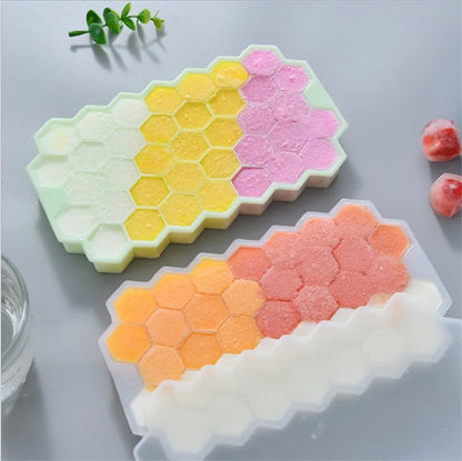 4/2/1PCS Silicone Ice Cube Mold 148 Cube Large-capacity Ice Trays Food Grade Ice Maker BPA Free Reusable Ice Maker with Lids