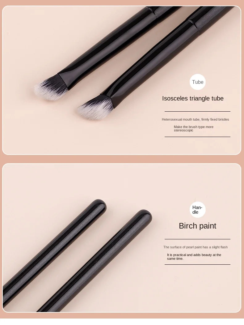 Small Iron Concealer Brush Angled Cream Foundation Concealer Makeup Brushes Oblique Angled Triangle Concealer Makeup Tools