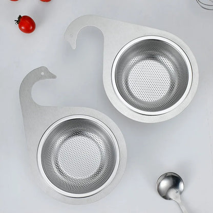 1/2 PCS Stainless Steel Hanging Sink Strainer Dry And Wet Separation Colander Drain Basket Drain Rack for Filter Kitchen Waste