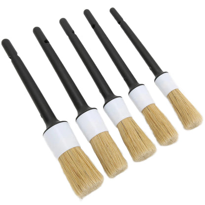 Car Detailing Brushes 5 件套 Different Sized Car Detailing Brush Set Not Scratching Car Detailing Kit Premium Dense Car Detail Bru