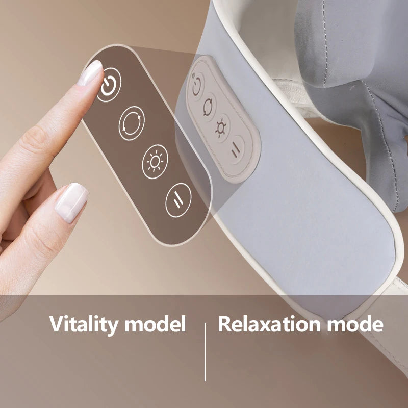 U-Shaped Electric Neck Massager Relaxing Multi-Functionnal Car Home Massage Pillow Rechargeable Shoulder AndNeck Massage Pillow