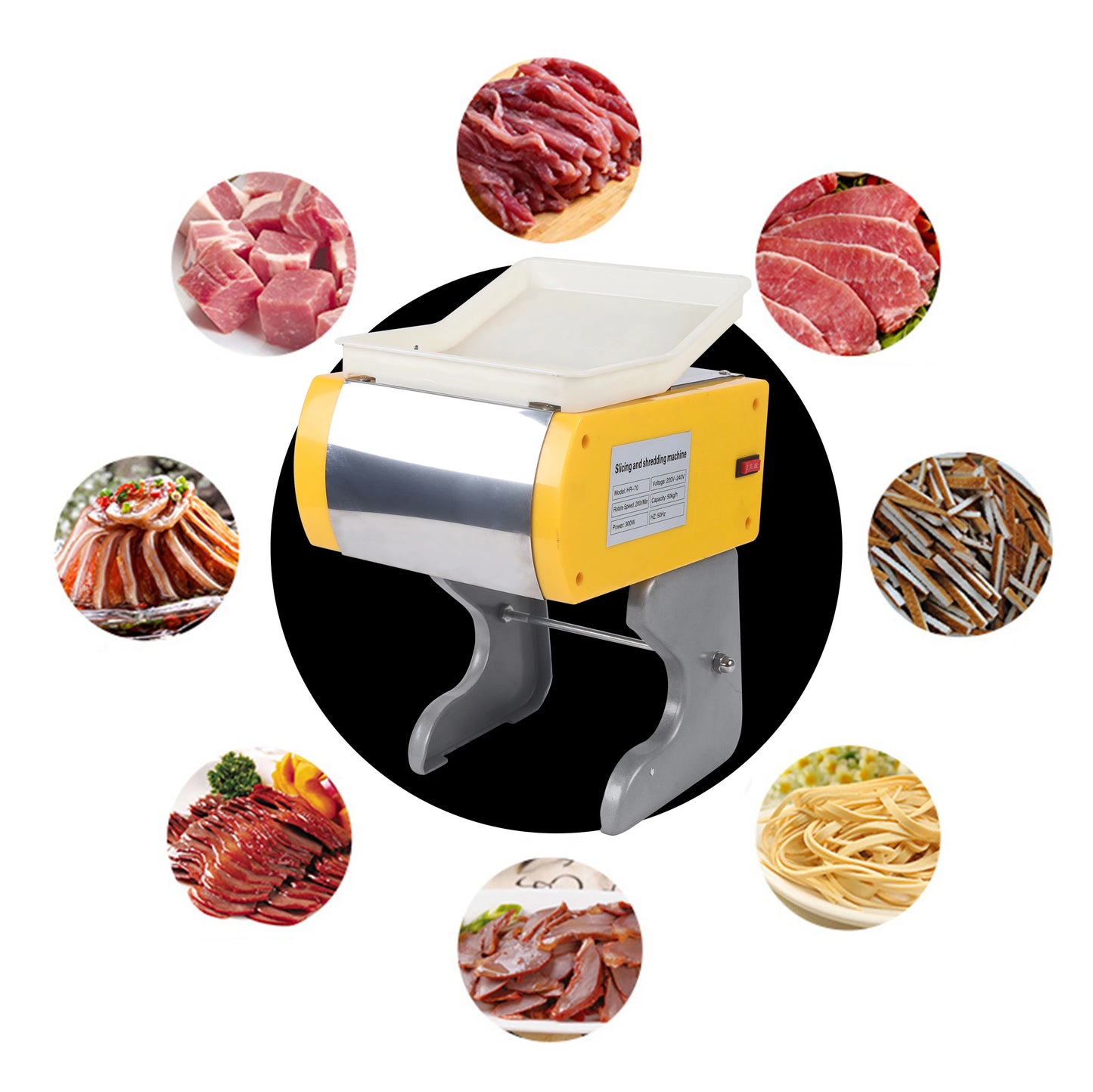 Slicer 300W All-purpose 50kg/h Professional Meat 19.5*18.5*38cm Shredding And Dice For Vegetables