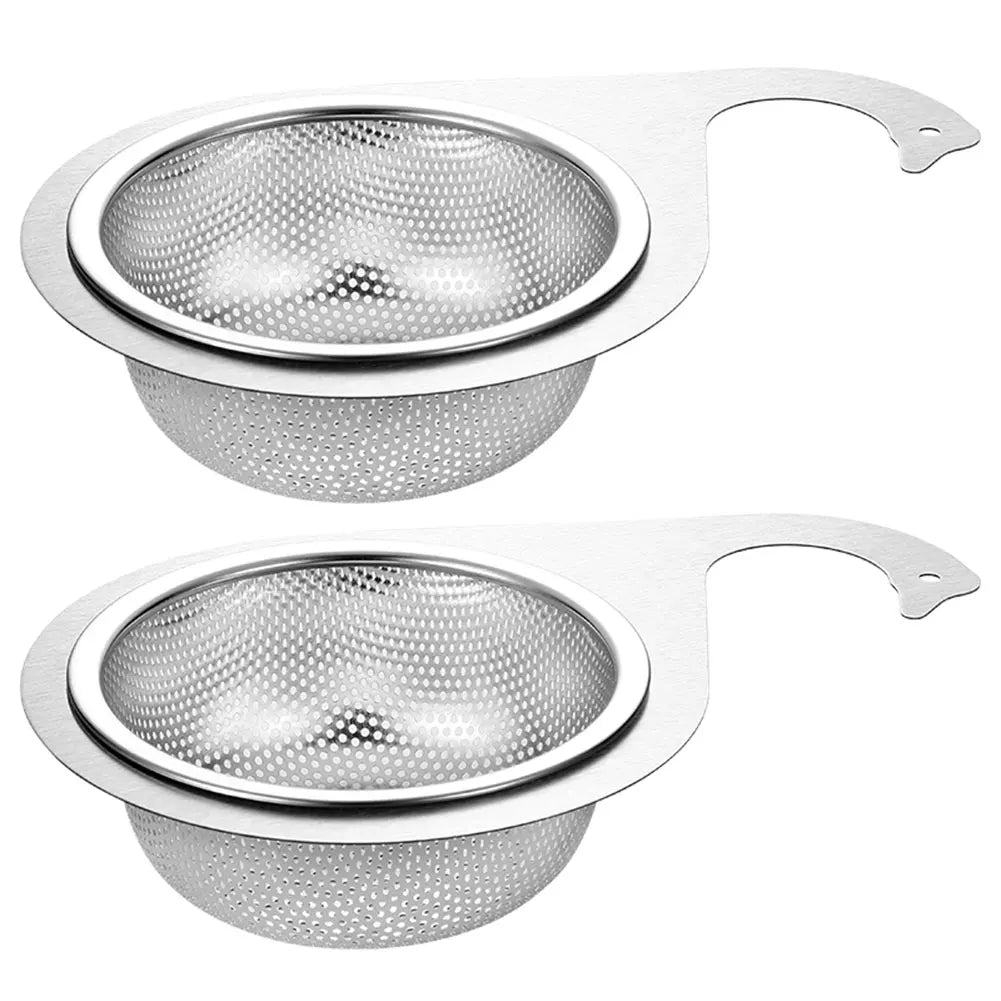 1/2Pcs Drain Water Basket Sink Drain Basket Kitchen Basin Organizer Swan Shape Drain Strainer Basket Hanging Stainless Steel