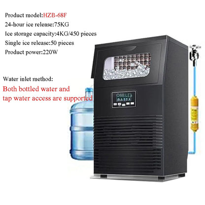 PBOBP 44lbs/24H Electric Ice Maker 11.5kg 25lbs Capacity LCD Control Panel Ice Making Machine for Shop Office EU Plug 220V