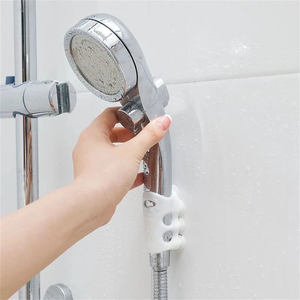 Silicone Shower Head Holder Powerful Suction Reusable Removable Wall Mount Suction Cup Shower Bracket Bathroom Holder