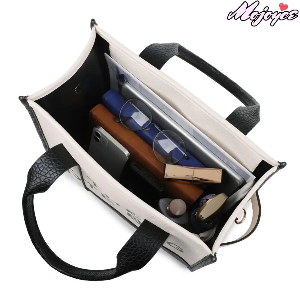 PU Leather Women Handbags Fashion Letter The Tote Bag Large Capacity Commute Bag Adjustable Strap Shoulder Bag New Crossbody Bag