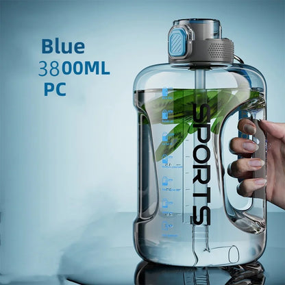 1.7L/2.5L/3.8L Fitness Cup Bpa Free Gym Drinking Bottle Large Capacity Portable PC Sports Water Bottle With Straw Water Kettle