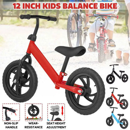 12" Wheel Outdoor Kids Balance Bike Toys Without Foot Pedal Baby Sports Training Walker Bicycle Foam Wheel Best Gift