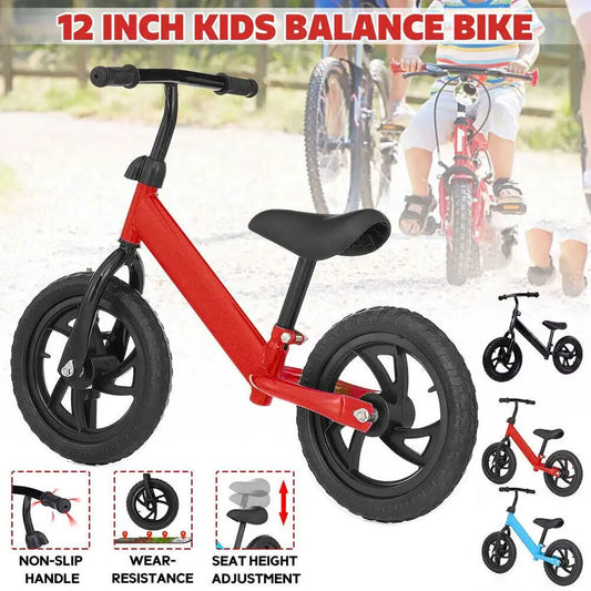 12" Wheel Outdoor Kids Balance Bike Toys Without Foot Pedal Baby Sports Training Walker Bicycle Foam Wheel Best Gift