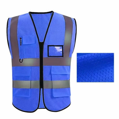 High Visibility Reflective Vest Working Clothes Motorcycle Cycling Sports Outdoor Reflective Safety Clothing Reflective Jacket