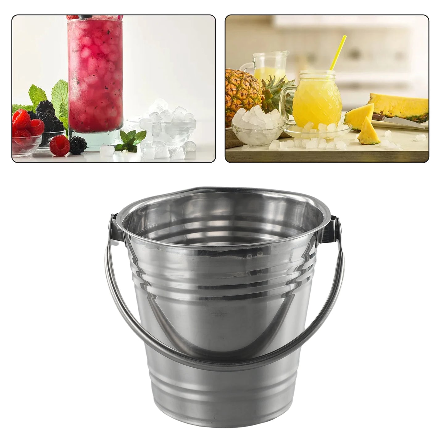 Wine Coolers Ice Bucket Cooler For Beach Picnics BBQ Ice Bucket Ice Chiller Portable Insulated Wine Beer Cooler