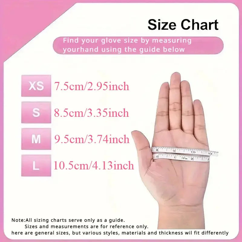 20/50/100PCS Pink Nitrile Gloves Disposable Powder & Latex Free Kitchen Gloves Women Beauty Salon Cooking Tattoo Hair Dye Gloves