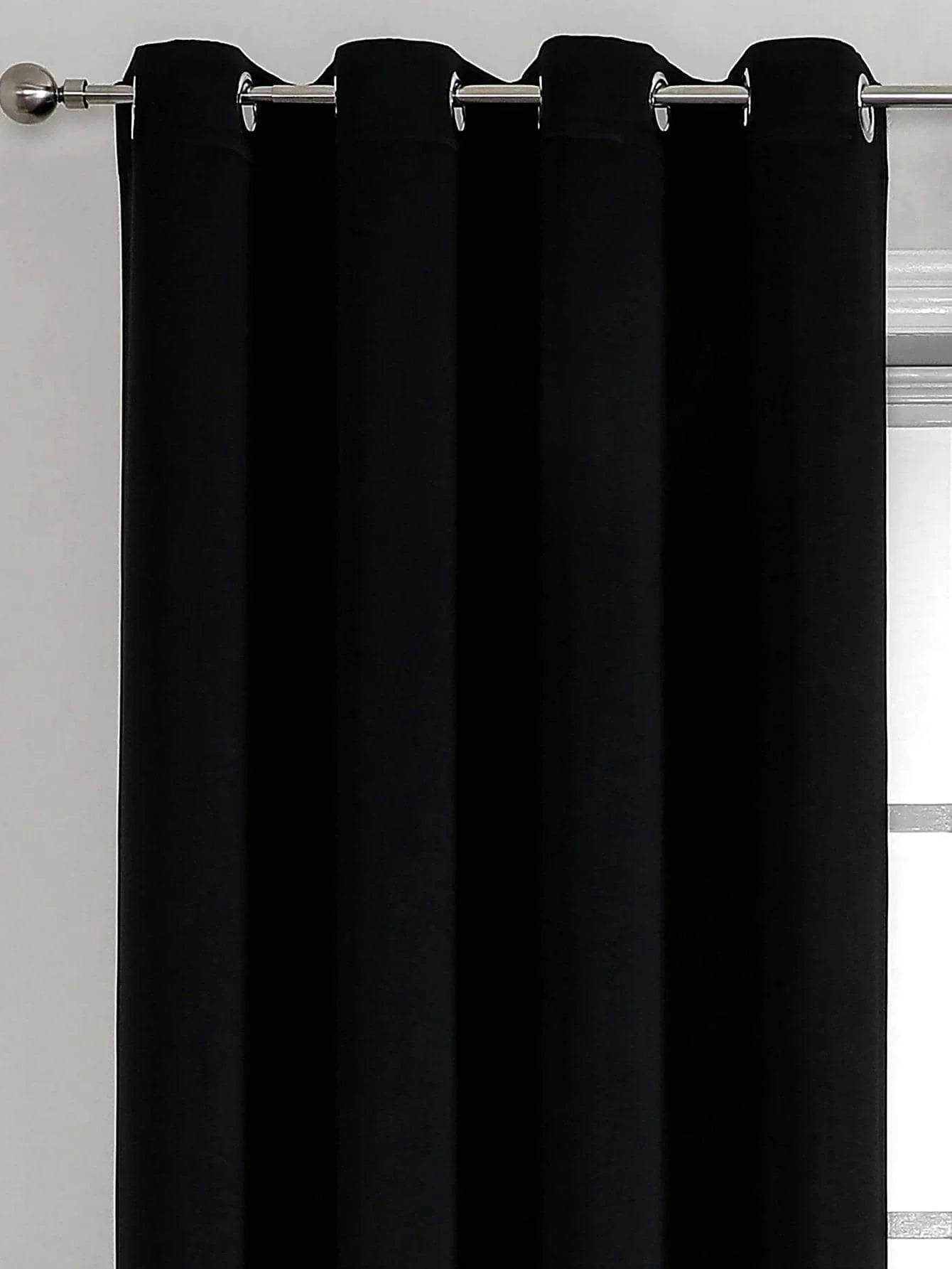 1PC Black High Blackout  Curtains for Living Room Finished Window Curtains for Bedroom