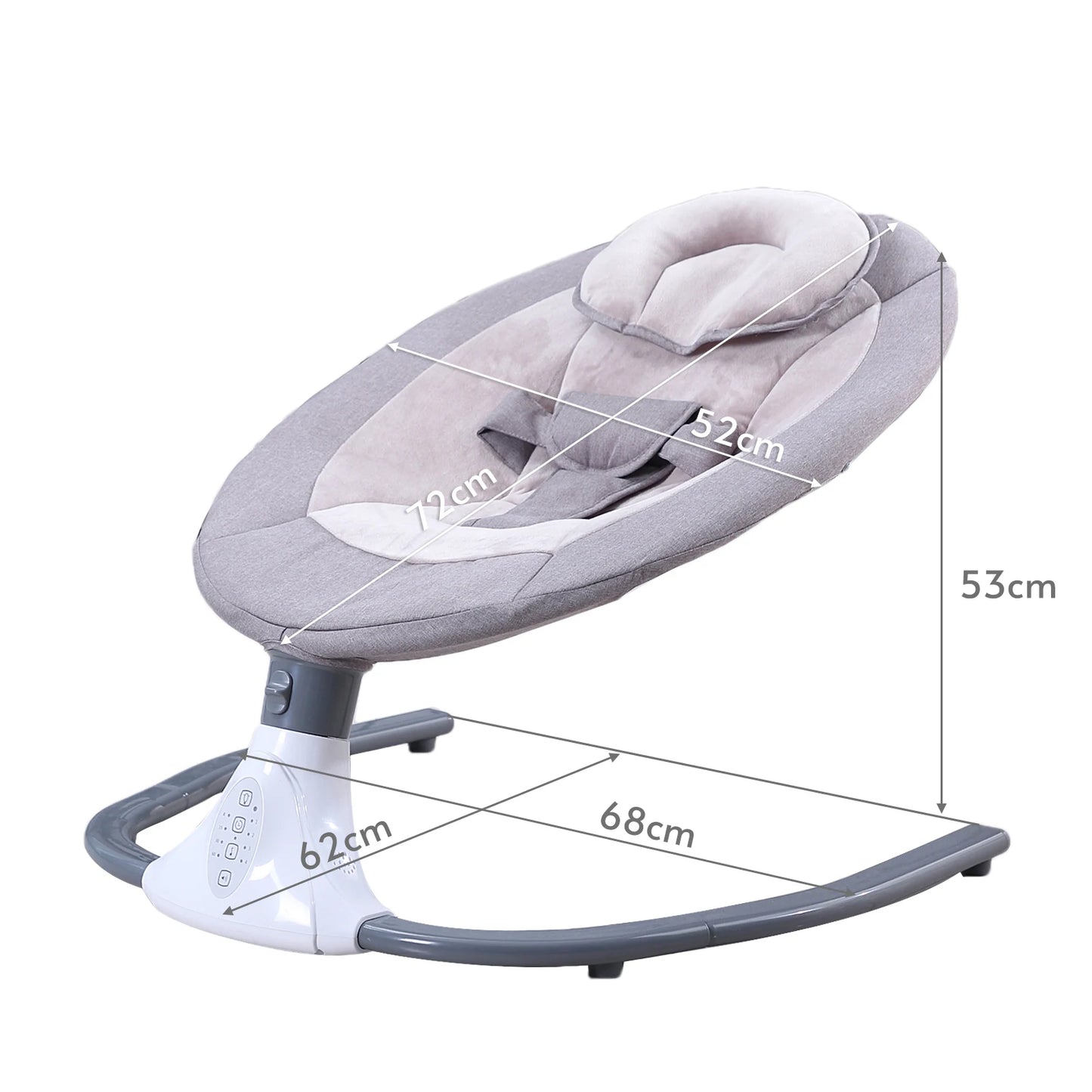 Putybudy S-Y608 Motorized Baby Swing for Infants Baby Rocker 4 Speeds &4 Timer & 12 Preset BT USB Flash Drive Washable w/ Remote