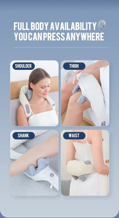 Trapezius Cervical Massager for Unblocking Shoulders Neck and Neck Massager Kneading Hot Compress Multifunctional Massage Shawl