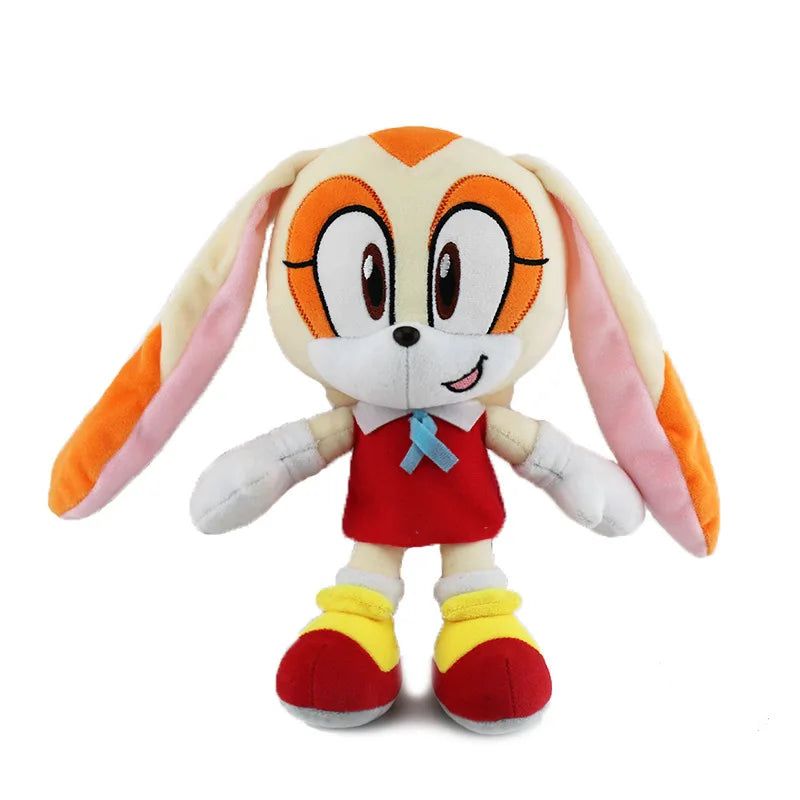 25-28cm Anime Plush Doll Toy Hedgehog Super Sonic Shadow Knuckles Amy Rose Cartoon High-value Creative Peripheral Birthday Gift