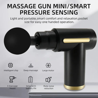 Fascial Massage Gun Electric Waist and Back Massager High-Frequency Vibration Muscle Relaxation Electric Shoulder Massage Gun