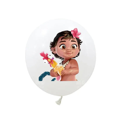 10Pcs 12inch Disney Moana Latex Balloons Happy Birthday Party Decorations Moana Maui Party Supplies For Kids Baby Shower