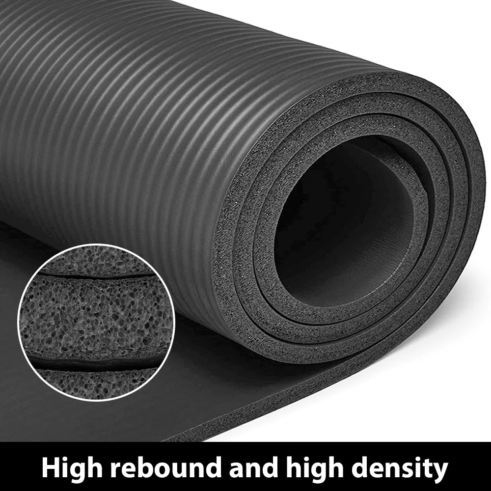 Yoga Mat Pilates Fitness Mat NBR Non Slip Yoga Cushion Travel Fitness Exercise Pad for Women Home Gym Floor Workout Gym Exercise