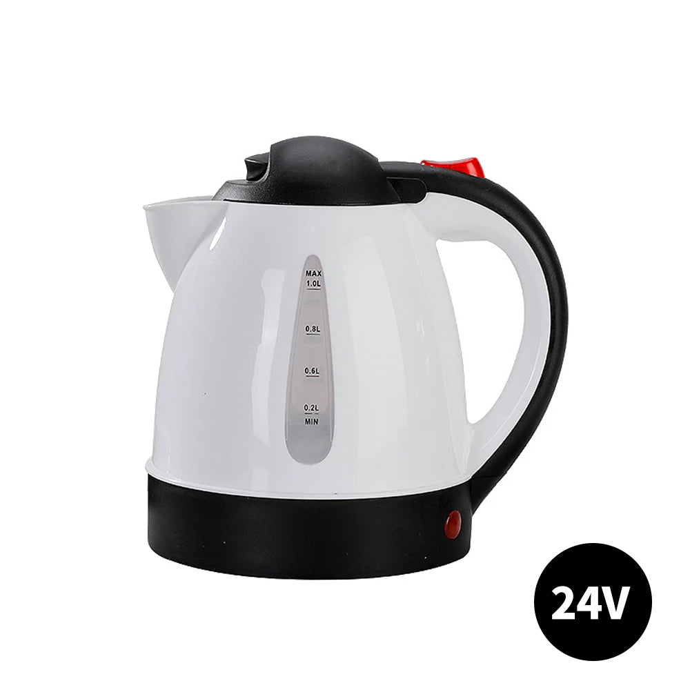 1000mL Car Electric Kettle 12V/24V 150W Portable Cigarette Lighter Kettle for Trip Travel Car Truck Travel Coffee Heated Tea Pot