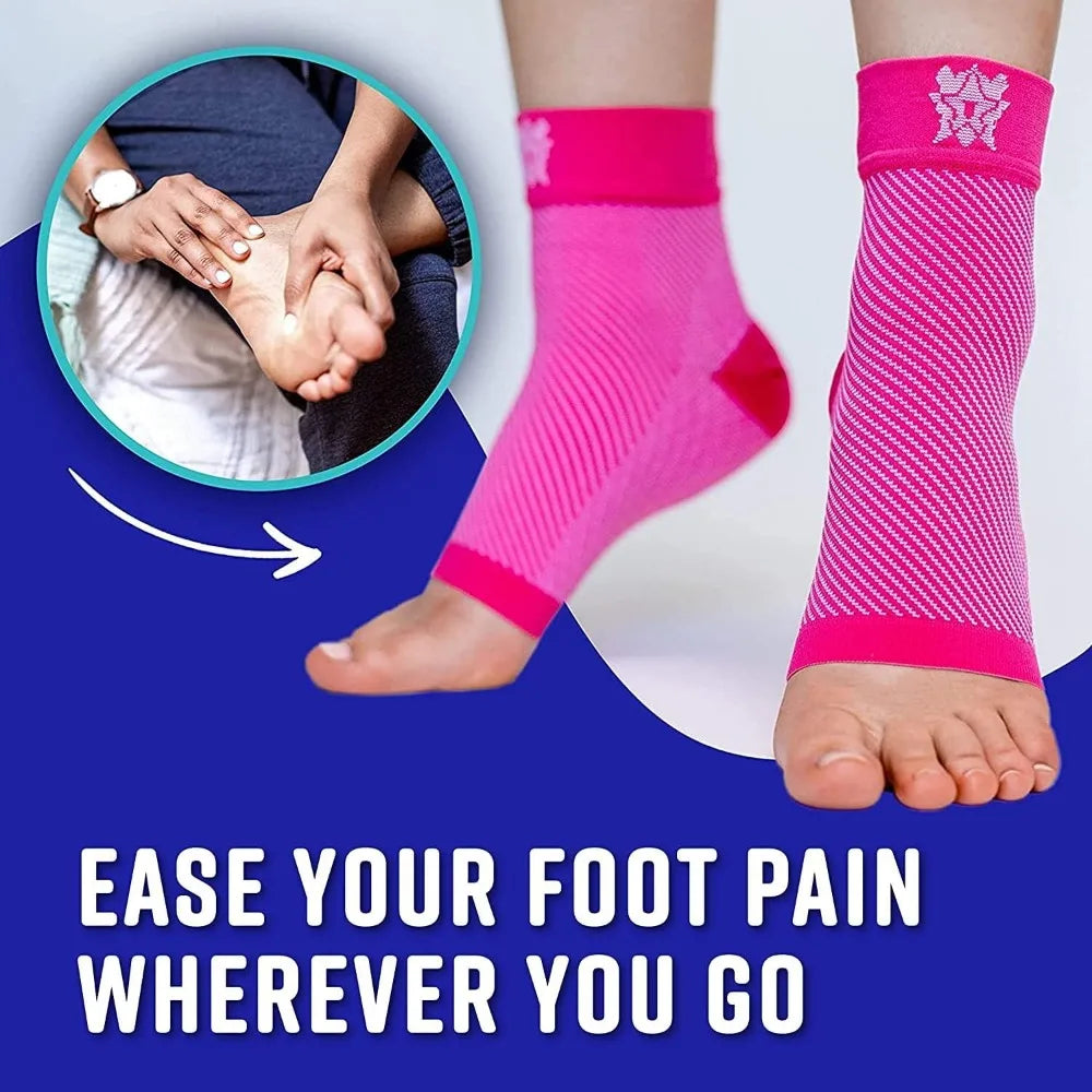 Plantar Fasciitis Socks for Women Men Best Foot Ankle Compression Sleeve Brace for Everyday Use Provides Arch Support Heel Pain