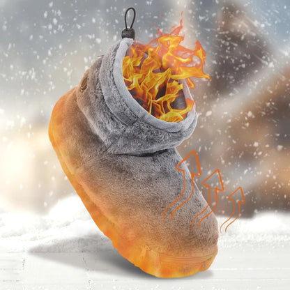 USB Heater Foot Shoes Plush Warm Electric Slippers Comfortable Electric Heated Shoes Winter Warming Slipper for Women Men