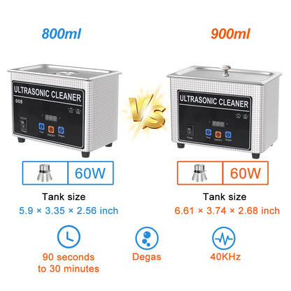 35w 60w Ultrasonic Cleaner Cleaning Jewelry Eyeglasses Dental Dentures Tooth Retainer Glasses Cleaner 110v 220v Ultrasonic Bath