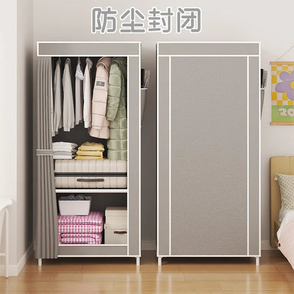 Simple Wardrobe Bedroom Household Simple Assembly Cloth Wardrobe Rental Housing Storage Wardrobe Storage Simple Storage Cabinet