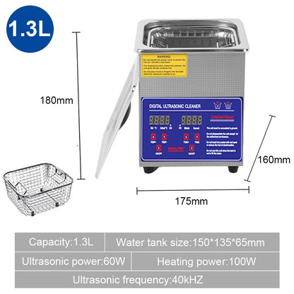 1.3L 2L 3L 6L 10L 15L 22L 30L Ultrasonic Cleaner with Heated Portable Lave-Dishes Washing Machine Diswasher Ultrasound Cleaner