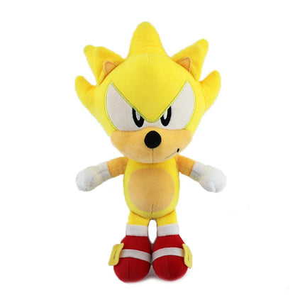 25-28cm Anime Plush Doll Toy Hedgehog Super Sonic Shadow Knuckles Amy Rose Cartoon High-value Creative Peripheral Birthday Gift