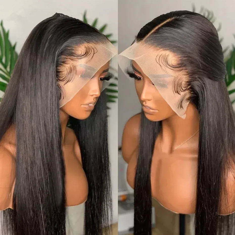 13x4 13x6 Full HD Lace Front Human Hair Wigs Straight 360 Transparent Lace Frontal Wigs Pre Plucked 4x4 Pre-Cut Lace Closure Wig