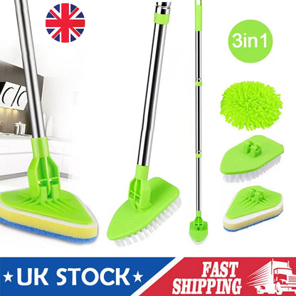 Bathroom Mop Bath Shower Screen Tile Cleaning Kit Floor Cleaner Tool Scrubber UK