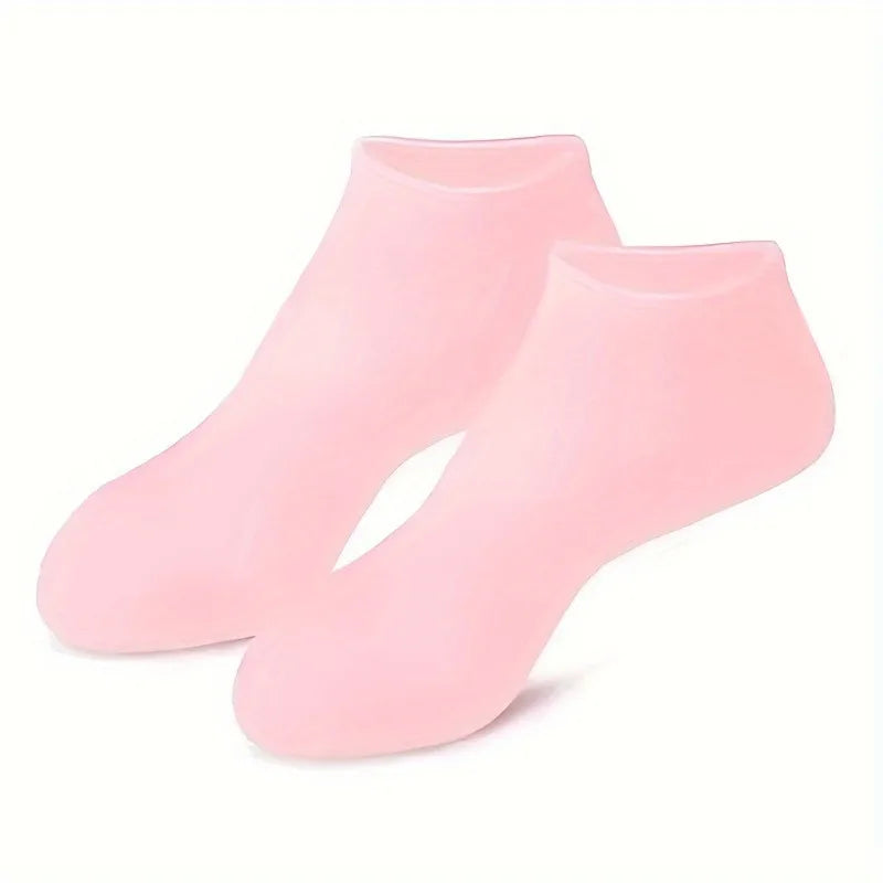 2pcs Silicone Moisturizing Foot Socks For Dry Cracked Feet Foot CareSocks Massage Moisturizing Gel Socks Pedicure Socks Tool - M