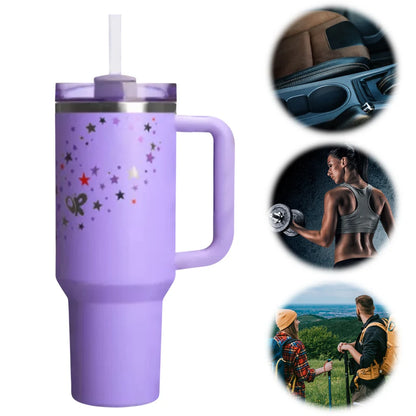 40oz Insulated Tumbler with Lid & Straw Vacuum Insulated Cup Stainless Steel Vacuum Thermal Insulated Mug for Cold Hot Beverages