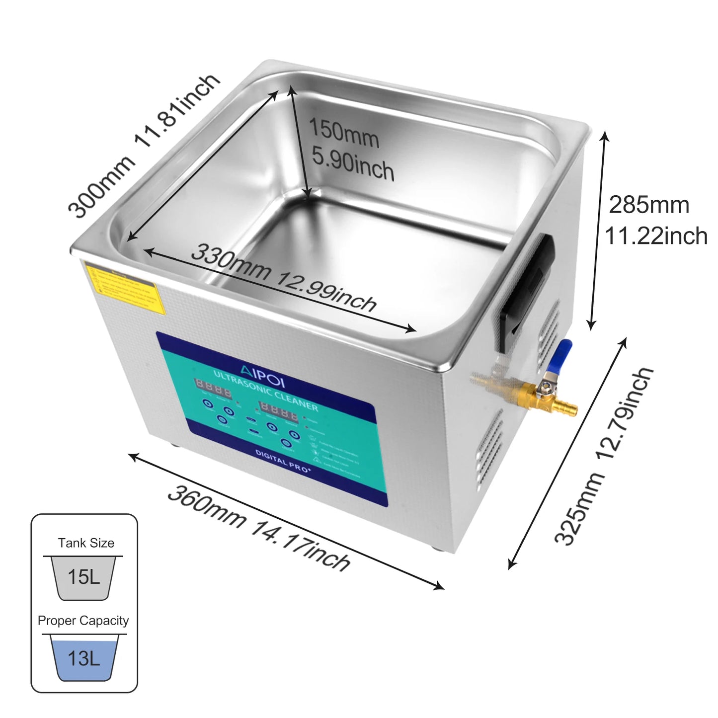 [Ships from UK ] AIPOI Ultrasonic Cleaner 800ml 2L 3.2L 6.5L 10L 15L 22L 30L Home Appliance