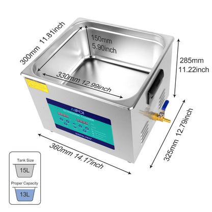 [Ships from UK ] AIPOI Ultrasonic Cleaner 800ml 2L 3.2L 6.5L 10L 15L 22L 30L Home Appliance