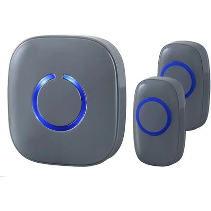 Wireless Doorbells for Home Apartments  Businesses Classrooms etc.2 Door Bell Ringer & 1 Plug-In Chime Receiver Battery Operated