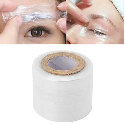 1 Roll Eyebrow Tattooing Clear Plastic Wrap Full Cover Preservative Film for Half Permanent Eyebrow Makeup Tattoo Accessories