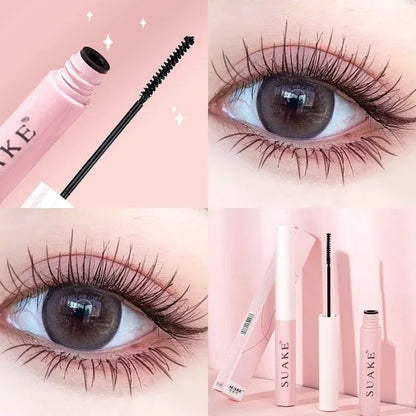 Silk Fiber Matte Mascara Makeup Ultra-Fine Brush Lengthens Eyelashes Waterproof Fast Dry Brown Black Curling Mascara Comestic