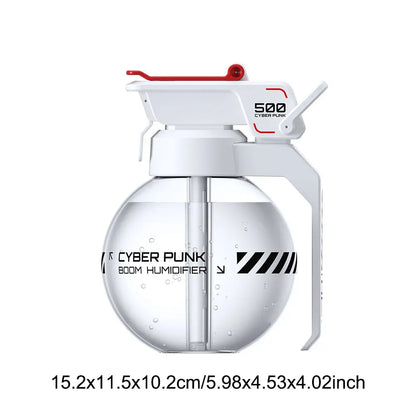 2025 New Grenade Air Humidifier Aroma Diffuser Decorative Cyberpunk Grenade Essential Oil Aromatherapy Humidifier for Home