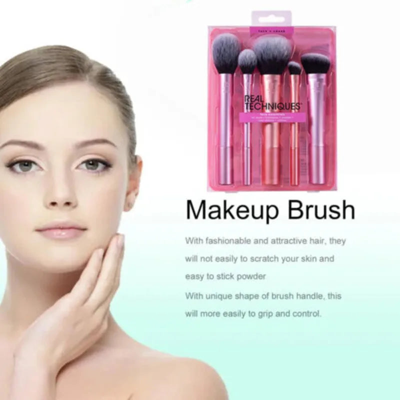 5PCS*Real Techniques Makeup Brushes Set Foundation Smooth Blender Sponges Puff