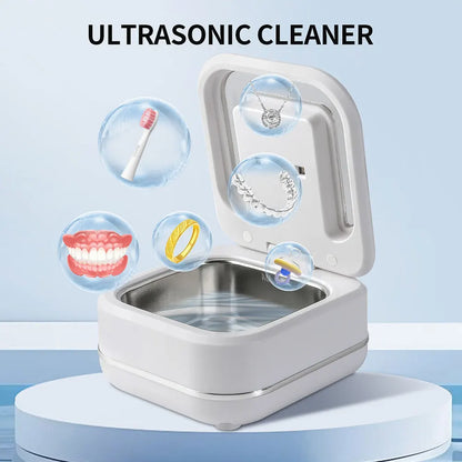 Portable Ultrasonic Cleaner UV Sterilization Ultrasonic Cleaning Machine Ultrasound Washing Bath For Glasses Jewelry Dentures