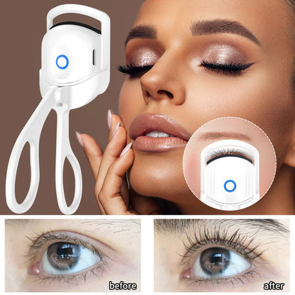 Electric Hot Eyelash Curler Temperature Control USB Charging Model Fast Heating Portable Eye Lash Perm Shaping Lasting Curling