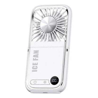 New usb charging small fan folding neck portable small electric fan desktop fan outdoor charging treasure handheld fan