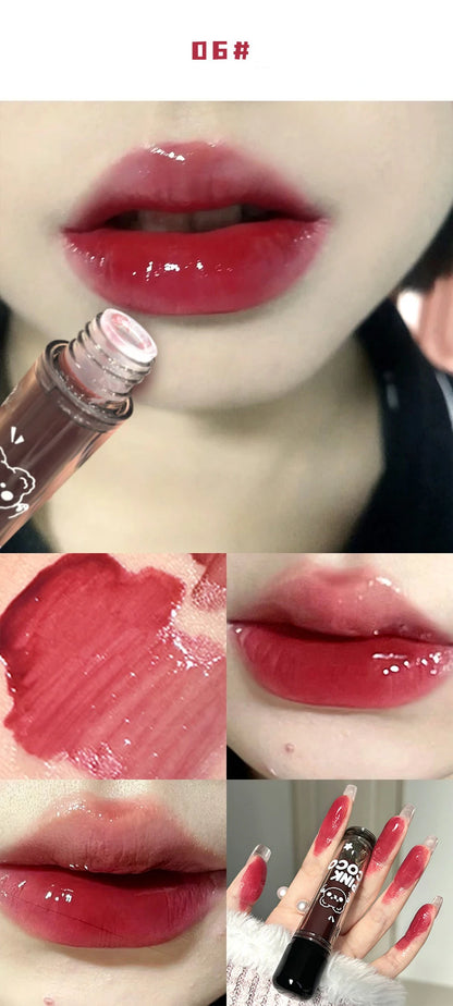 PINKCOCO Bear Dudu mirror lip glaze does not fade mirror water gloss lip gloss lipstick