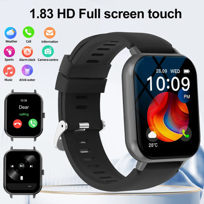 Smart watch, wireless calls/wireless music,message reminders,custom watch face wallpaper, suitable for Android and iPhone phones