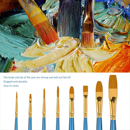 Artist Paint Brush Set High Quality Nylon Hair Watercolor Acrylic Oil Brush Painting Art Supplies Stationery