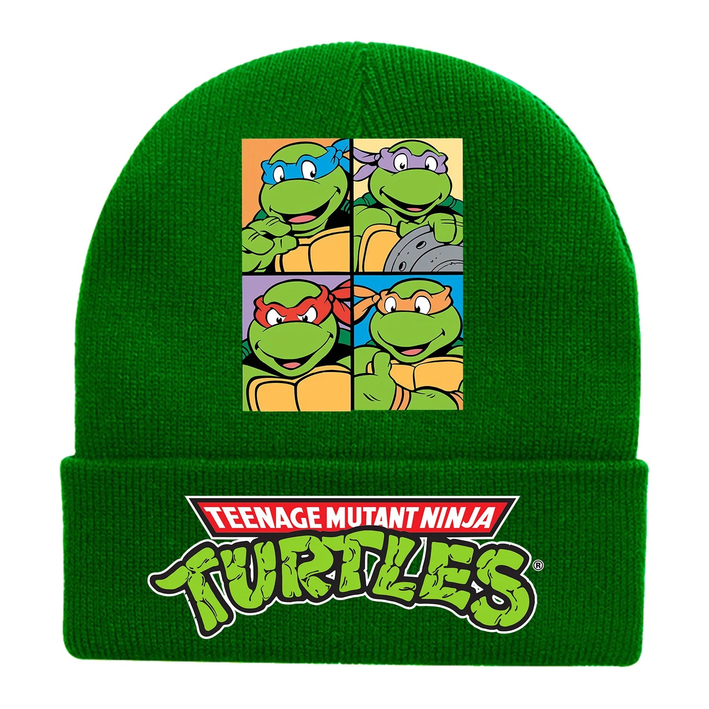 New Fashion Teenage Mutant Ninja Turtles Children's Cap Knitted Caps for Boy Trendy Baby Hat Beanie Anime Print Winter Hats Gift