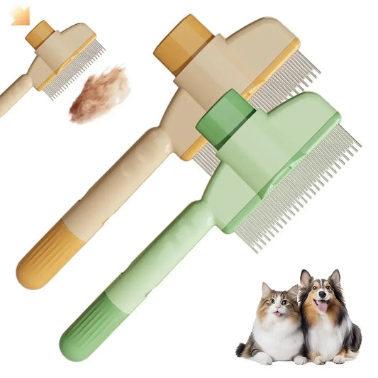 Pet Comb Professional Open Knot Pet Hair Removal Brush Durable Self Cleaning Dog Cat Grooming Massage Brush Pet Accessories Dog