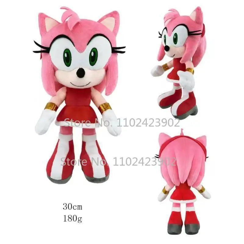 30cm Amy Sonic Peluche Rose Knuckles Tails Plush Cute Soft Stuffed Plush Doll shadow the Hedgehog